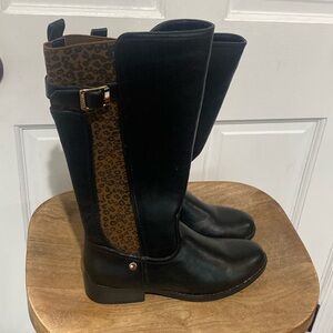 Leopard print boots